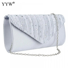 Satin Envelope Bag Evening Party Clutch Female Chain Handbags Shoulder Purse