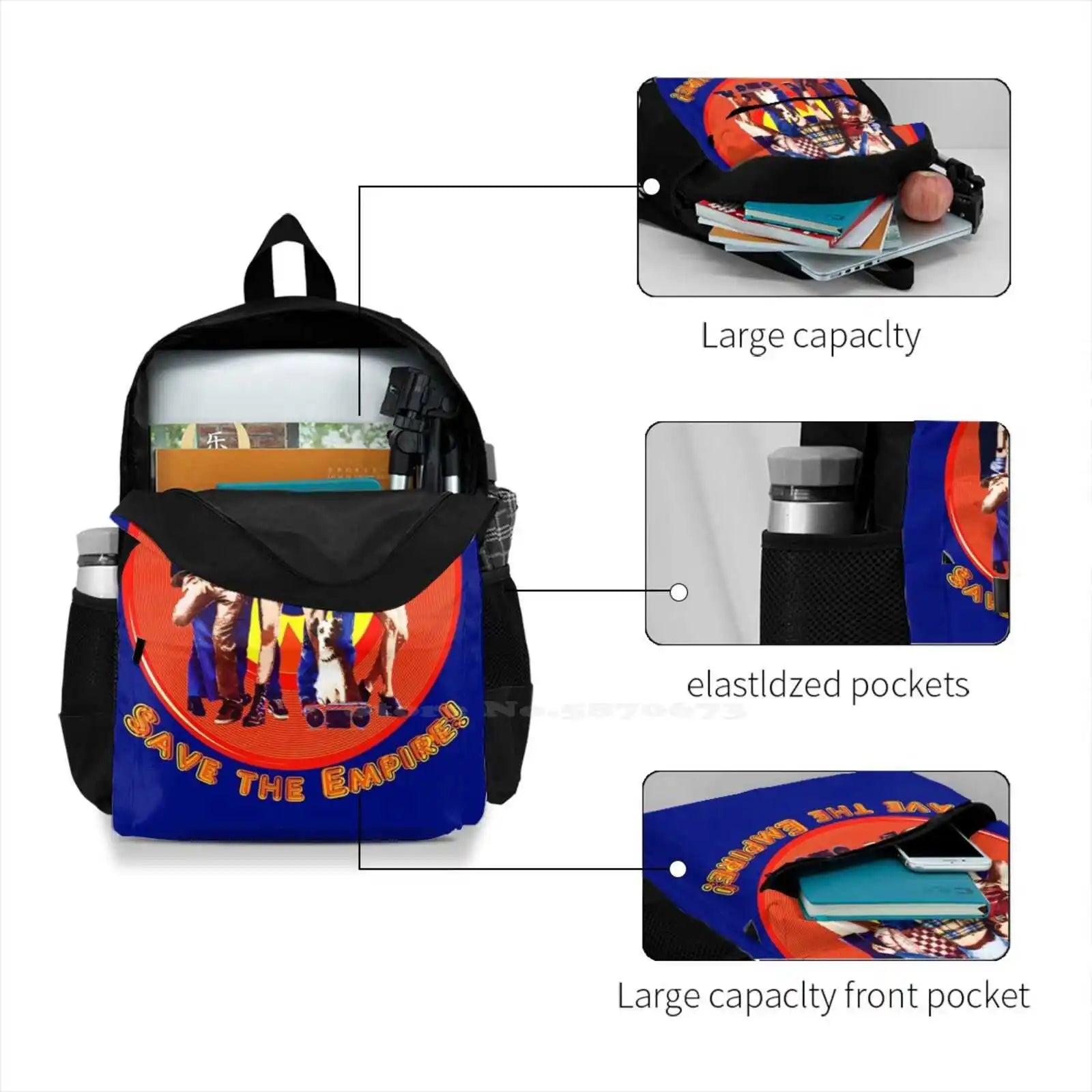 Empire Records Backpack Laptop Travel Bag 1990S Movies Damn The Man Save The