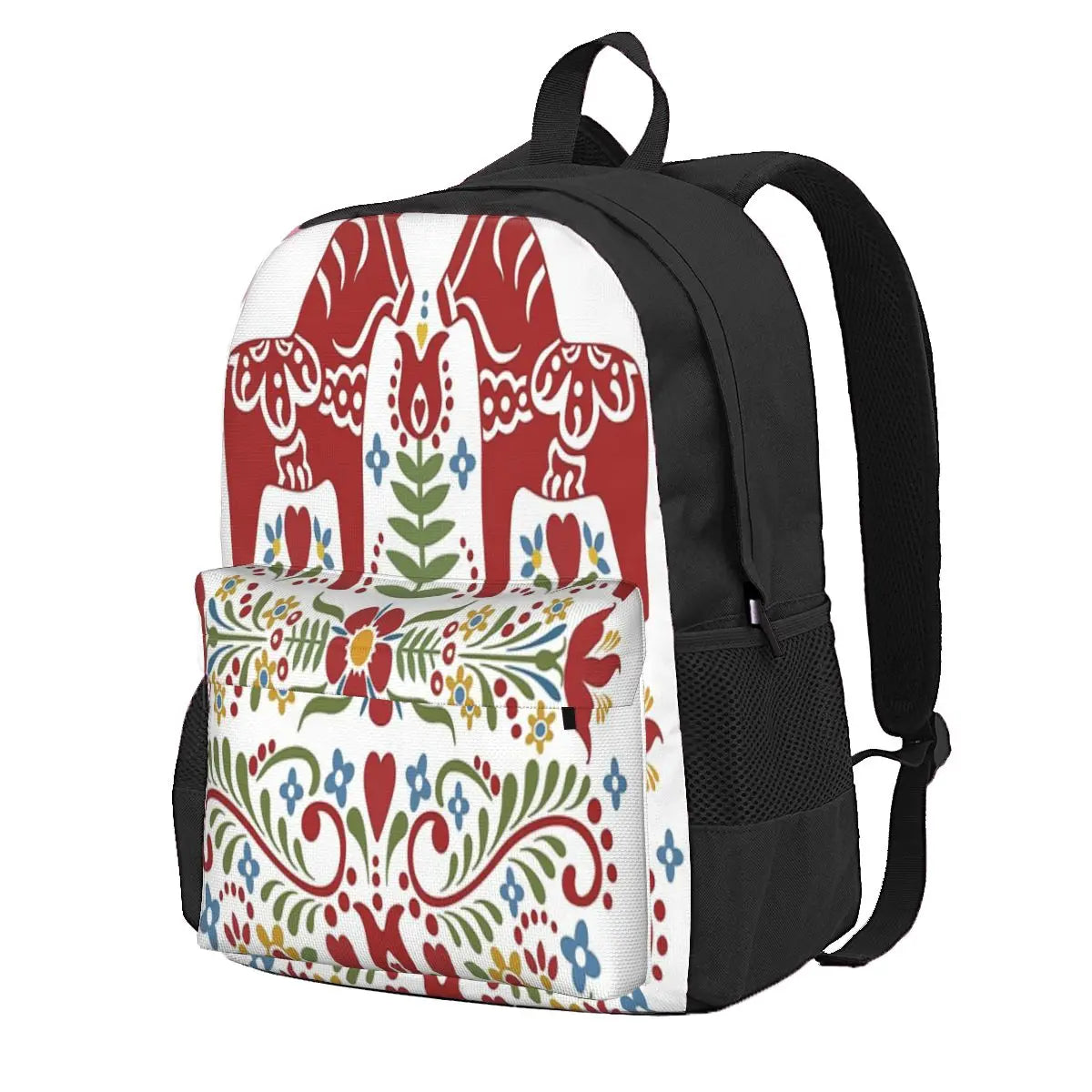 Scandinavian Dala Horse Swedish Folk 1 Backpacks Men's Backpacks Bags