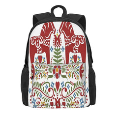 Scandinavian Dala Horse Swedish Folk 1 Backpacks Men's Backpacks Bags