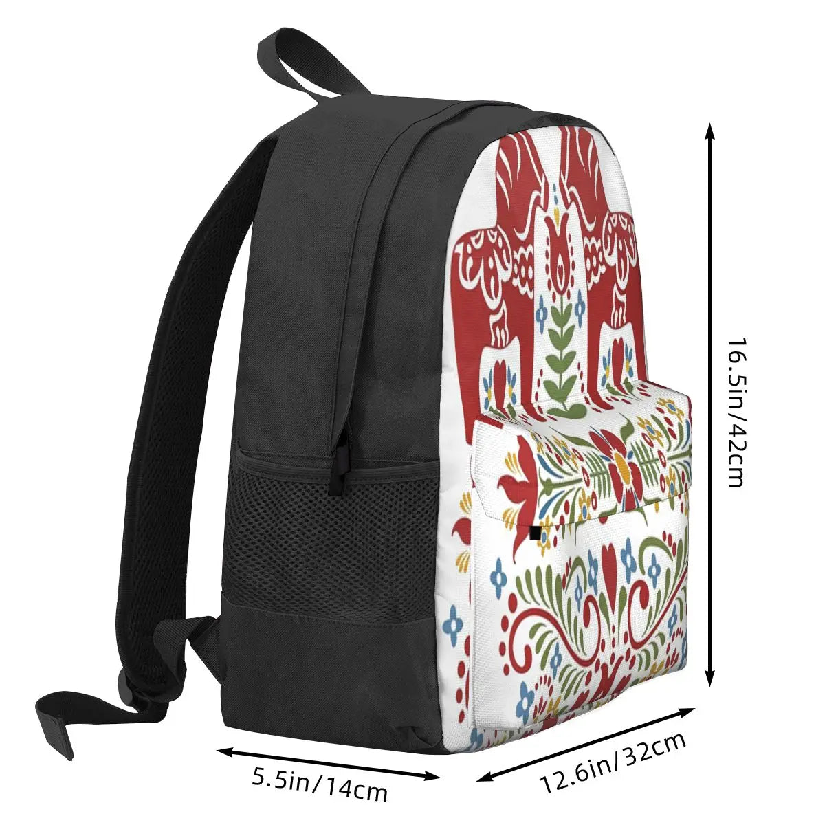Scandinavian Dala Horse Swedish Folk 1 Backpacks Men's Backpacks Bags