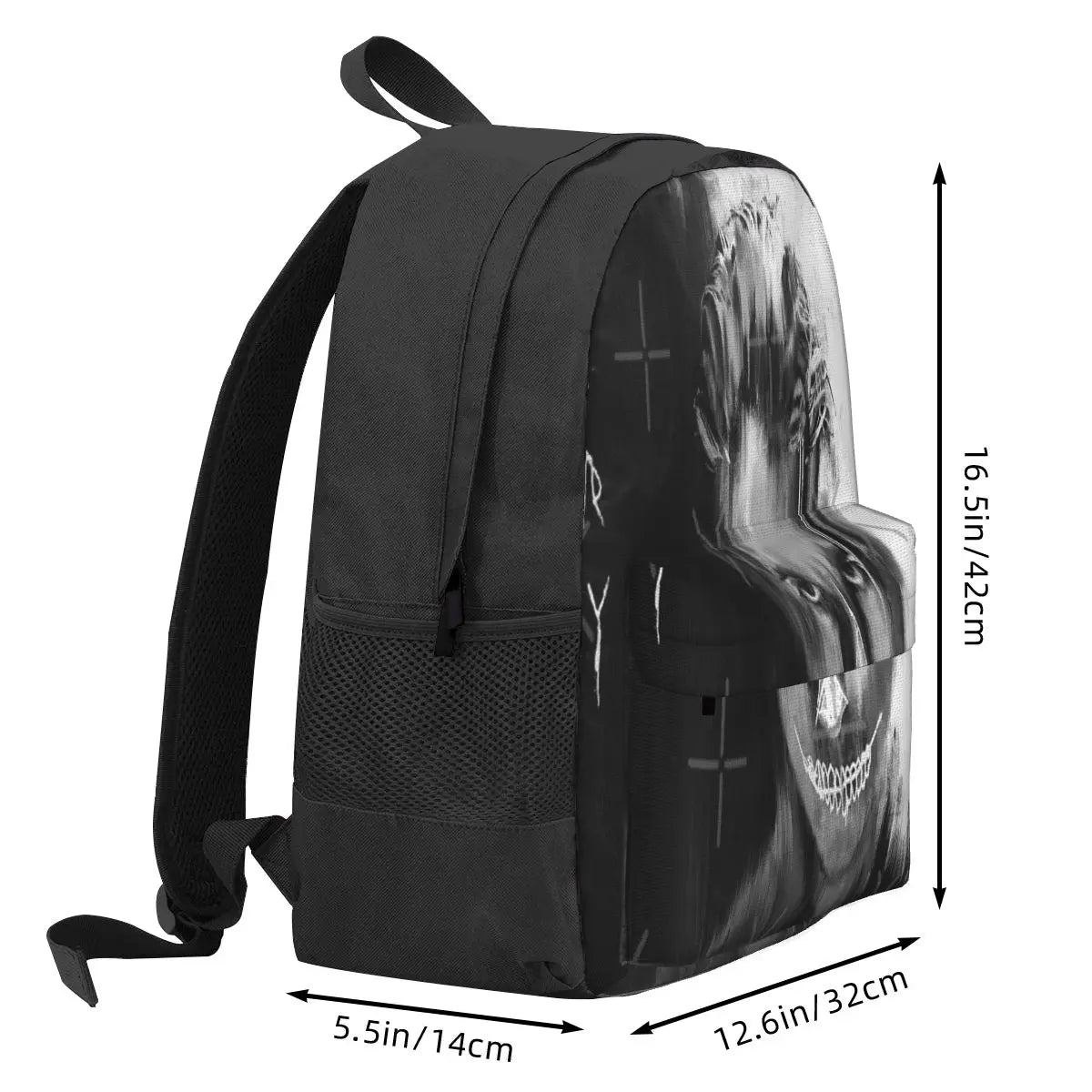 Scary Nights Backpacks Men's and Women's Vintage Bags with Zip Pockets