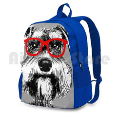 Schnauzer Nerd Backpack Waterproof Camping Travel