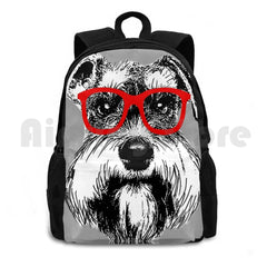 Schnauzer Nerd Backpack Waterproof Camping Travel
