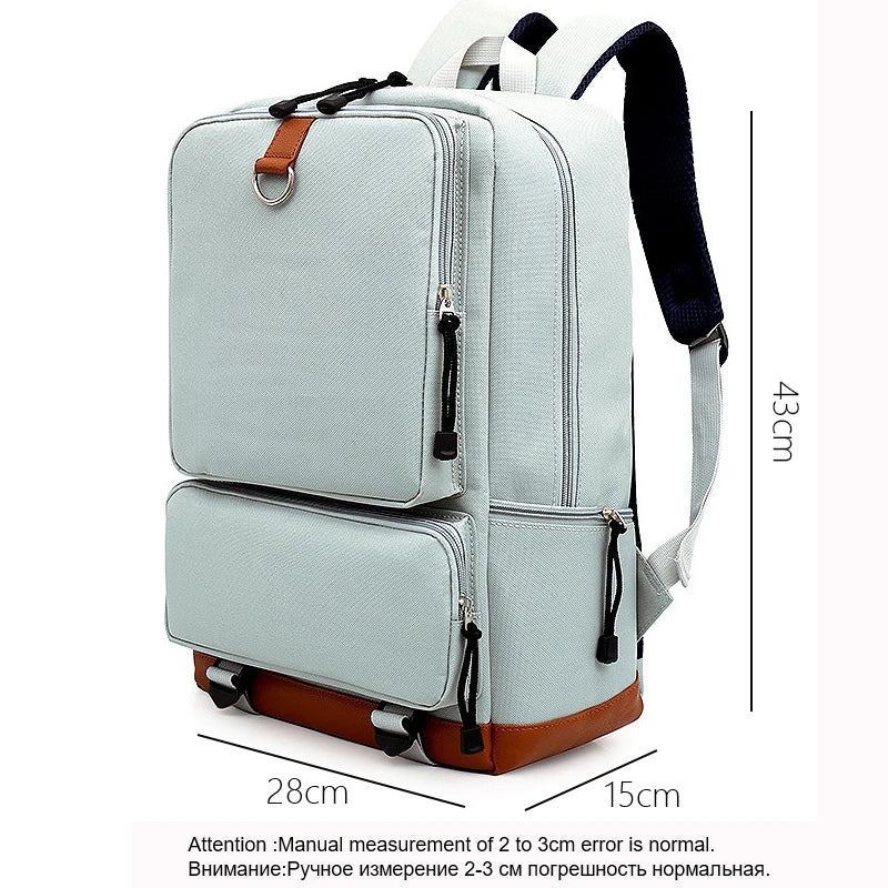 Canvas Laptop Bag 15.6 Inch Travel Backpack