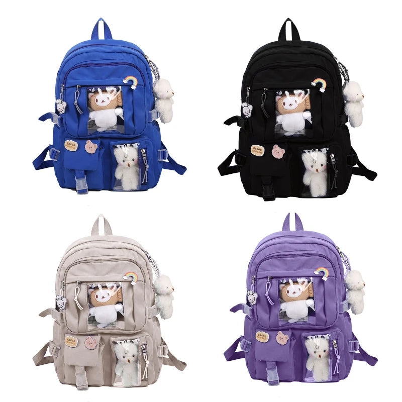 School Backpack Laptop Backpacks Student Bookbag Nylon Casual Travel Bag