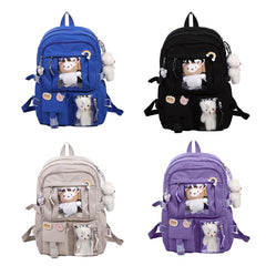 Student School Laptop Backpack Casual Travel Bag