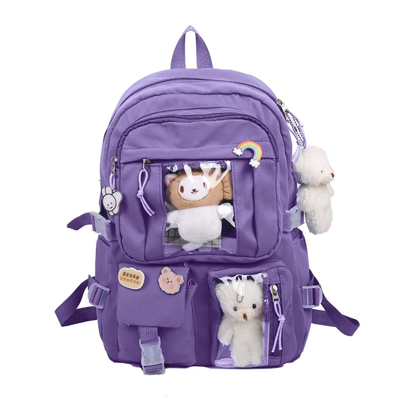 School Backpack Laptop Backpacks Student Bookbag Nylon Casual Travel Bag