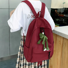 Canvas School Backpack for Teenage Girl Casual School Bag Women's Rucksack