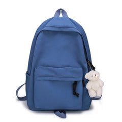 Canvas School Backpack for Teenage Girl Casual School Bag Women's Rucksack