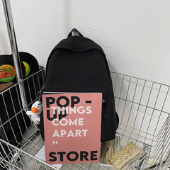 Waterproof Nylon School Backpack for Teenage Girls Women