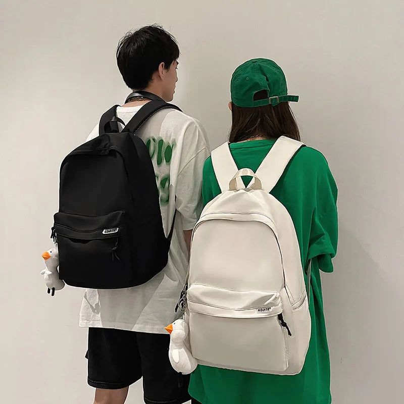 Waterproof Nylon School Backpack for Teenage Girls Women