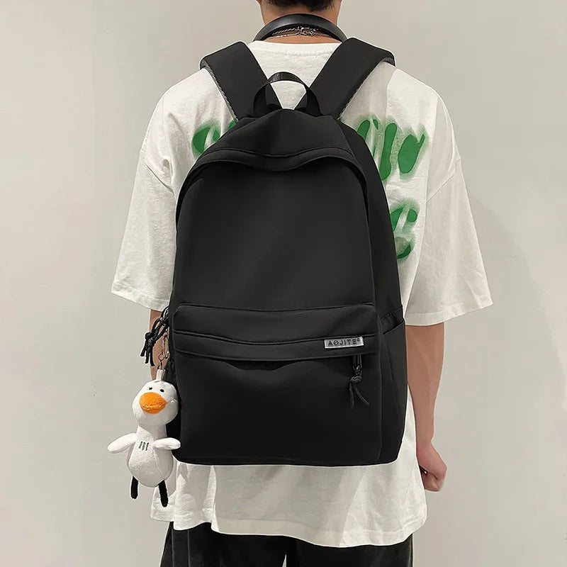 Waterproof Nylon School Backpack for Teenage Girls Women