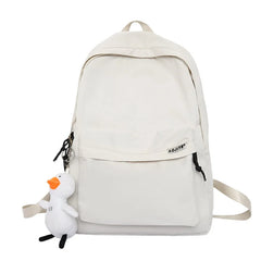 Waterproof Nylon School Backpack for Teenage Girls Women