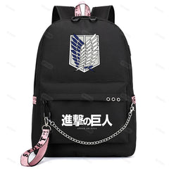 School Backpack for Girls Boys Teens Children Students Book Bags USB Canvas