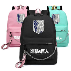 School Backpack for Girls Boys Teens Children Students Book Bags USB Canvas