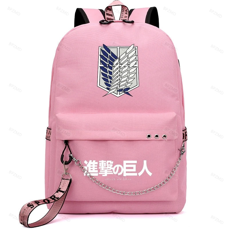 School Backpack for Kids Teens Students USB Canvas