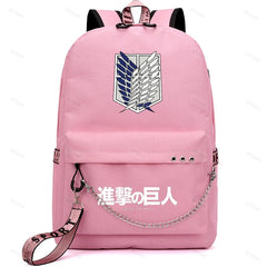 School Backpack for Kids Teens Students USB Canvas