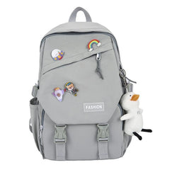 Nylon School Backpack for Teen Girls Women Ladies Casual Travel Bags