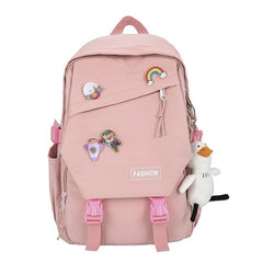 Nylon School Backpack for Teen Girls Women Ladies Casual Travel Bags