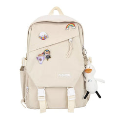Nylon School Backpack for Teen Girls Women Ladies Casual Travel Bags