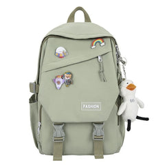 Nylon School Backpack for Teen Girls Women Ladies Casual Travel Bags
