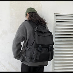 Canvas Waterproof School Backpack Large Capacity Travel Bags