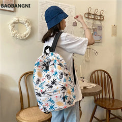 Graffiti Printing Women's Backpack School Bag for Girl Teenage Female