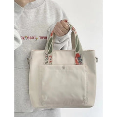 Canvas Messenger Bag School Commuter Tote Medium-sized Bag