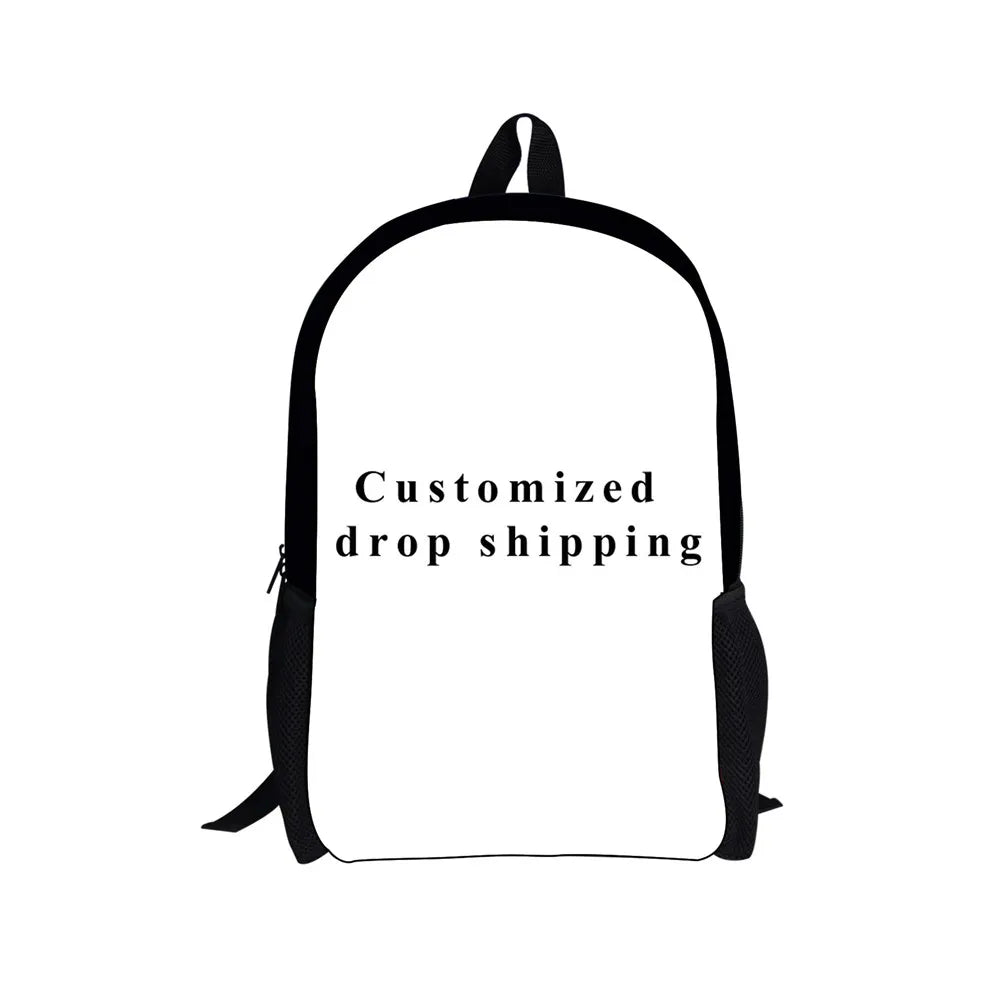 Cat Pet Hamster Print School Bag Halloween Gift Kids Book Bag