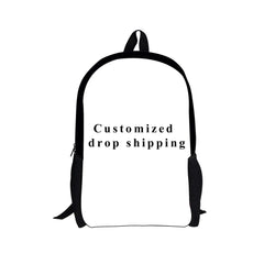 Cat Pet Hamster Print School Bag Halloween Gift Kids Book Bag