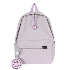 Girls High School Student Backpack Large Capacity Solid Bags for Women