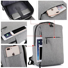 Anti Theft Men Backbag Travel Daypacks Laptop USB Backpack