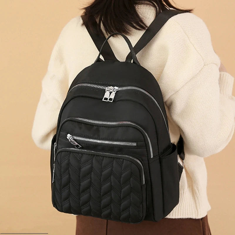 Quilted Small Backpack Purse Travel Daypack for Women Girls Student