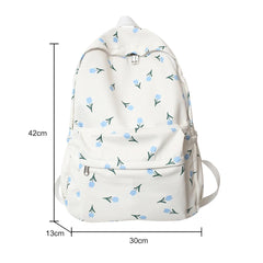 Floral Prints School Bag Teenager Shoulder Bag for Girl