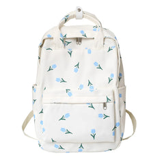 Floral Prints School Bag Teenager Shoulder Bag for Girl
