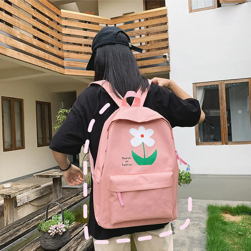 Pink School Backpack for Teenage Girls Middle School Women