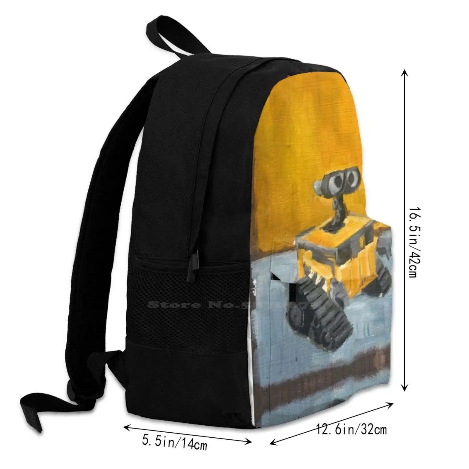Teen Girls School Laptop Travel Bag Robot Rothko Mark Pixar Orange