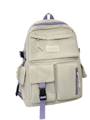 Teen Girls School Backpack Soft Nylon Bookbags Multi-Pocket Student Laptop Bag