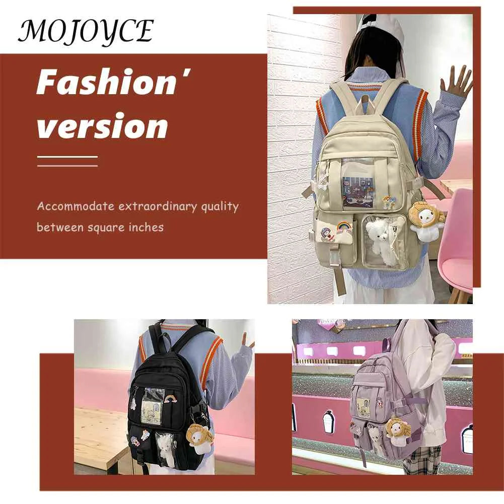 Large Capacity Zipper School Bags Multi-Layer Daypacks