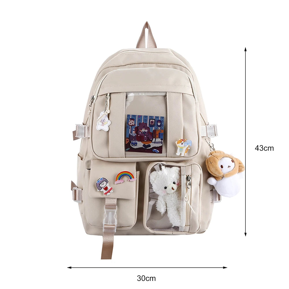 Large Capacity Zipper School Bags Multi-Layer Daypacks
