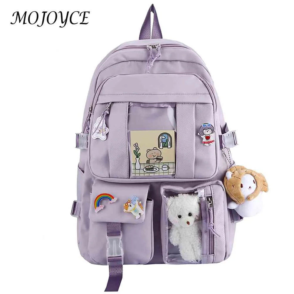 Large Capacity Zipper School Bags Multi-Layer Daypacks