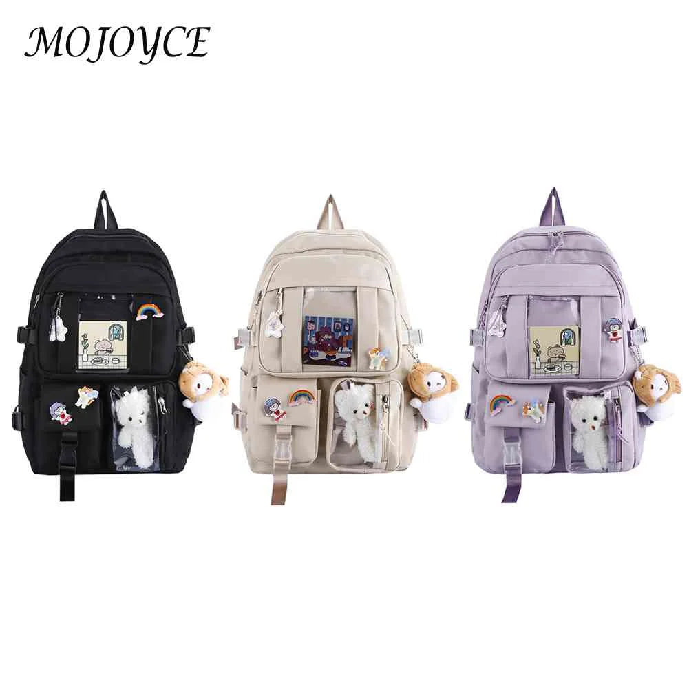 Large Capacity Zipper School Bags Multi-Layer Daypacks