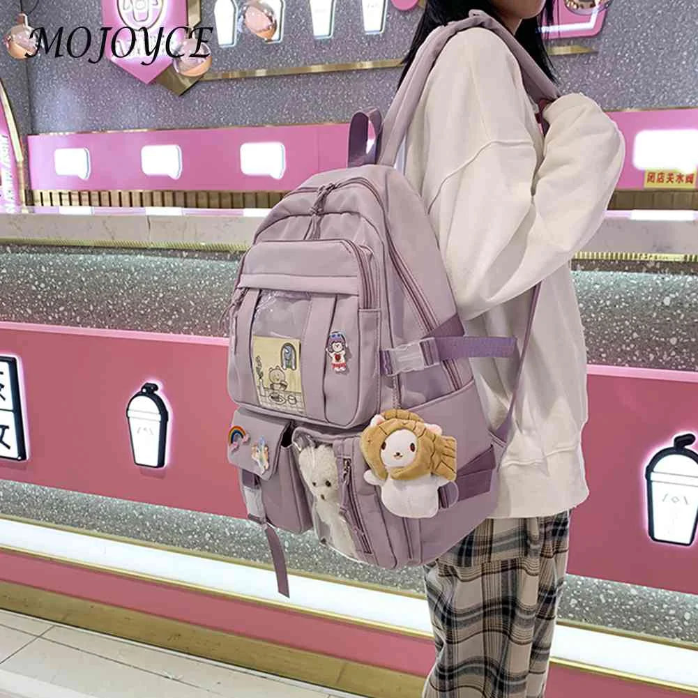 Large Capacity Zipper School Bags Multi-Layer Daypacks