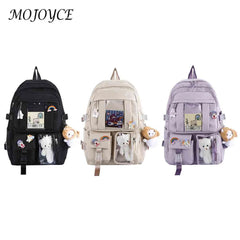 Large Capacity School Bags Zipper Multi-Layer Daypacks