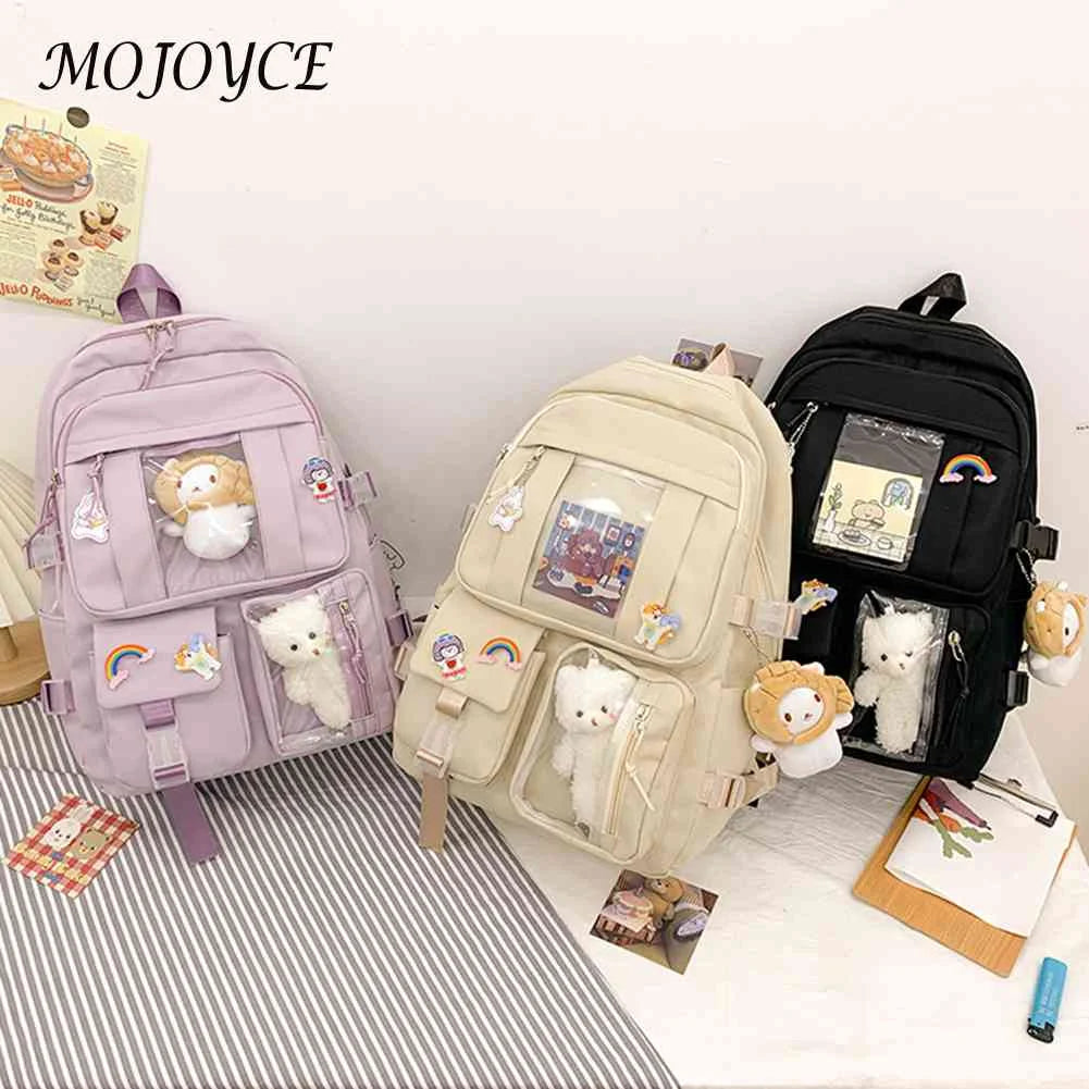 Large Capacity Zipper School Bags Multi-Layer Daypacks