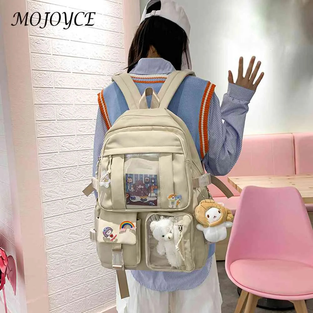 Large Capacity School Bags Zipper Multi-Layer Daypacks