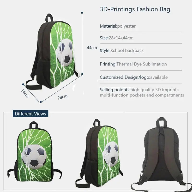 Boys Cartoon Car Airplane Pattern Backpack Schoolbag