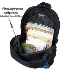 Boys Cartoon Car Airplane Pattern Backpack Schoolbag