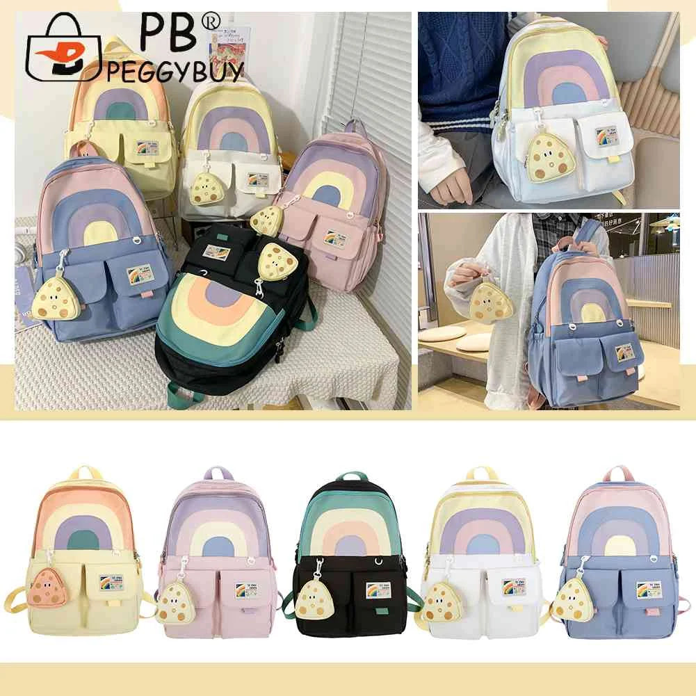 School Books Bags College Student Bookbag Casual Large Capacity Soft